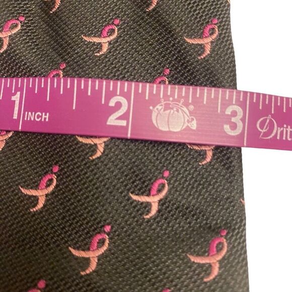 Susan G. Komen Knots For Home Gray and Pink Ribbon Silk  Necktie - Picture 8 of 8